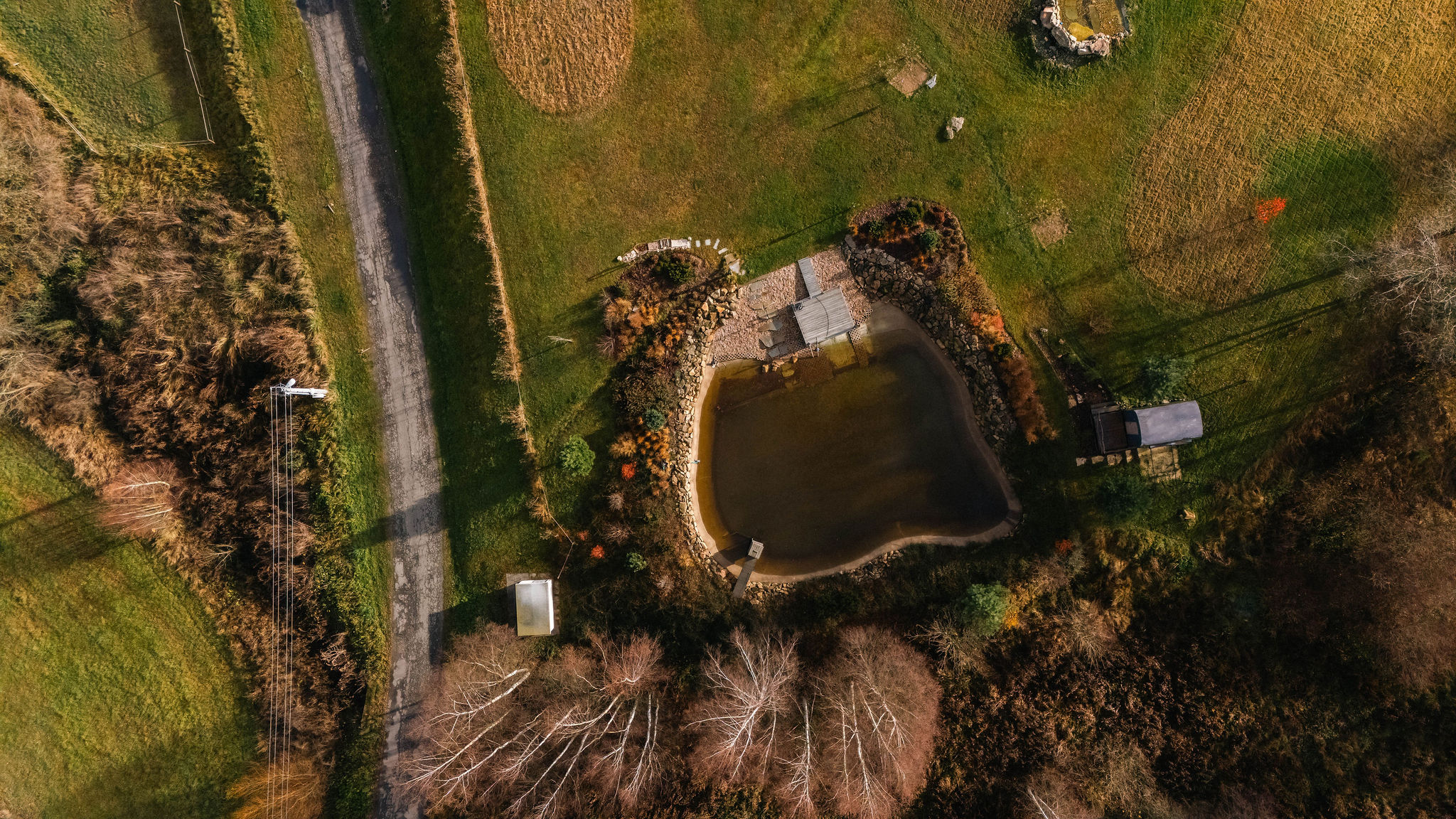 Letecký pohled na biotop